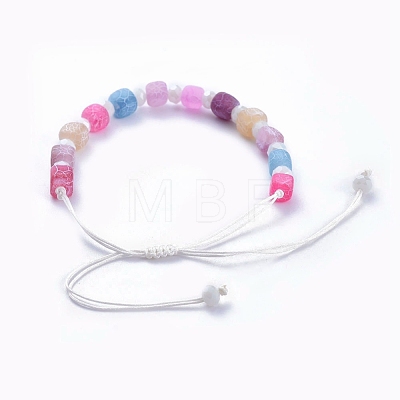 Adjustable Nylon Thread Braided Bead Bracelets BJEW-JB05213-03-1