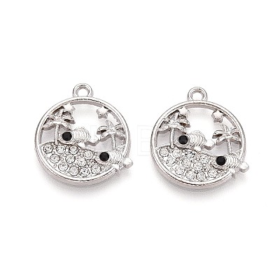 Alloy and Rhinestone Pendants PALLOY-T092-18A-P-1