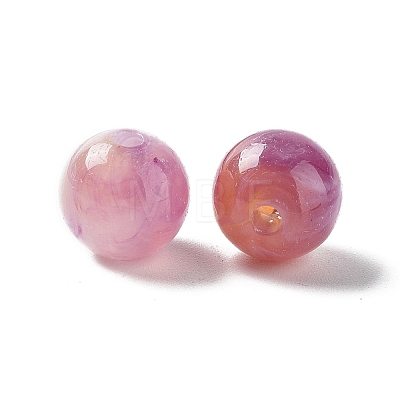 Acrylic Imitation Gemstone Beads X-OACR-R029-10mm-21-1