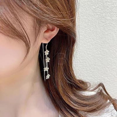 Alloy Rhinestone Dangle Earrings FS-WG75843-01-1