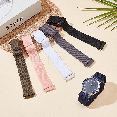 6Pcs 6 Colors Nylon Watch Bands AJEW-OC0015-64-1
