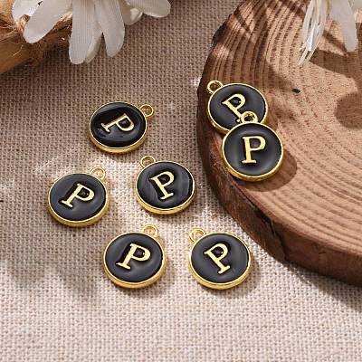 Golden Plated Alloy Charms X-ENAM-S118-02P-1