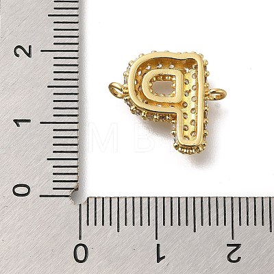 Brass Micro Pave Cubic Zirconia Letter Links KK-I717-04P-1