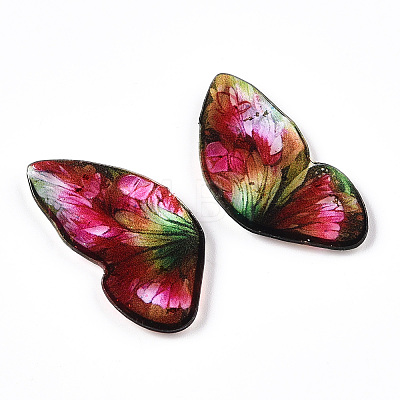 Epoxy Resin Butterfly Wings Cabochons CRES-N035-02G-1