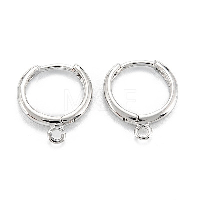 Rack Plating Brass Huggie Hoop Earrings Finding LS-KK-D063-05P-1