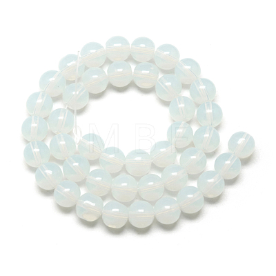 Imitation Jade Glass Beads Strands X-GR10mm69Y-1