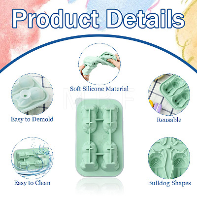 Bulldog Shaped Silicone Ice Molds ST-CJ0043-092-1