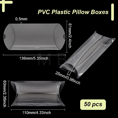 PVC Plastic Gift Storage Pillow Case CON-WH0099-06-1