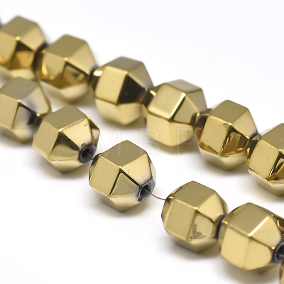 Electroplate Non-magnetic Synthetic Hematite Beads Strands G-T061-31B-1