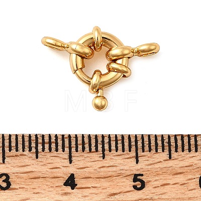 Brass Spring Ring Clasps X-KK-D407-01G-A-1