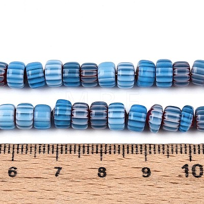 Handmade Millefiori Glass Beads Strands LAMP-T021-27A-04-1