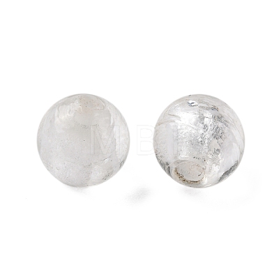 Handmade Silver Foil Glass Beads X-SLR12MM09Y-1