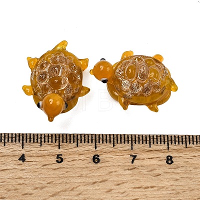 Handmade Gold Sand Lampwork Beads LAMP-K044-01A-1
