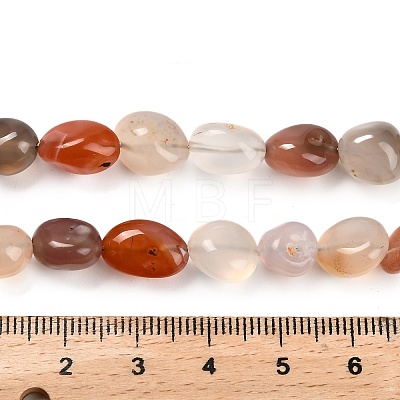 Natural South Red Agate Beads Strands G-P568-C15-01-1