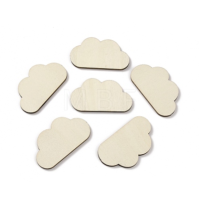Customized Cloud Unfinished Wood Slice WOOD-WH0024-116A-1
