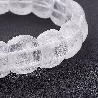 Natural Quartz Crystal Stretch Bracelets BJEW-F256-03-1