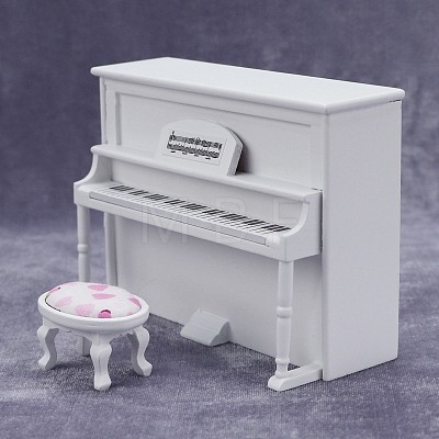 Wood Piano & Chair Miniature Ornaments PW-WG2A996-01-1