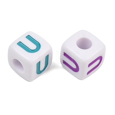 Opaque Acrylic Enamel European Beads AC-ACBA1794-04U-1