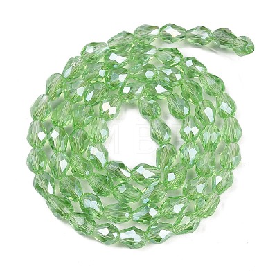 Transparent Electroplate Glass Beads Strands EGLA-N013-T4mm-B13-1