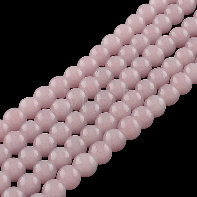 Imitation Jade Glass Beads Strands DGLA-S076-4mm-01-1