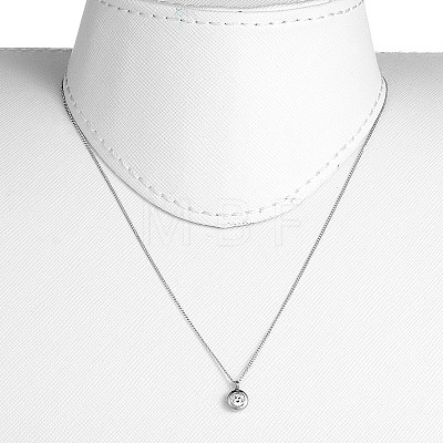 Trendy 304 Stainless Steel Rhinestone Pendant Necklaces NJEW-JN01258-1