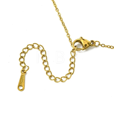 Ion Plating(IP) 304 Stainless Steel Pendant Necklaces NJEW-R265-02G-1