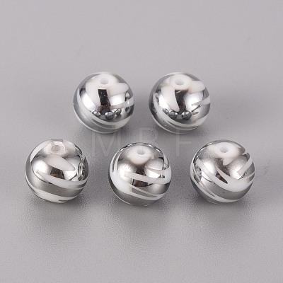 Electroplate Glass Beads EGLA-Q123-003G-1