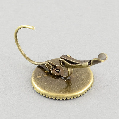 Brass Leverback Earring Findings MAK-S004-14mm-EY001AB-1