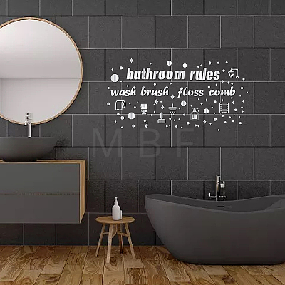 CREATCABIN 2Pcs Mirror Wall Stickers DIY-CN0002-02-1