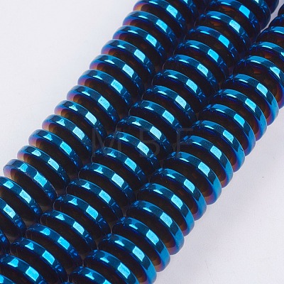 Electroplate Non-Magnetic Synthetic Hematite Beads Strands G-F562-P-1