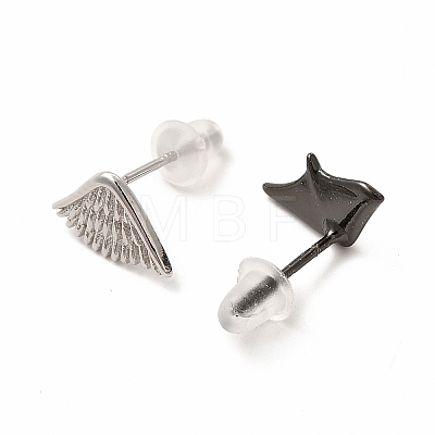 Brass Asymmetrical Earrings for Women EJEW-L262-01-1