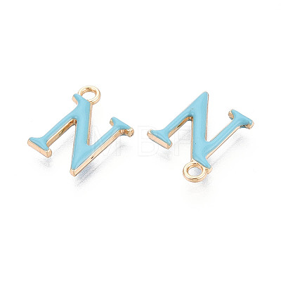 Rack Plating Alloy Enamel Pendants ENAM-T024-53N-G-1