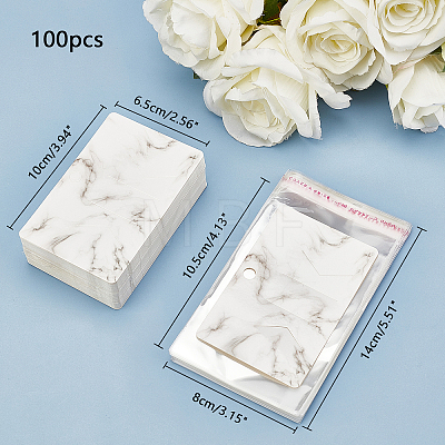 Marble Pattern Jewelry Display Paper Cards CDIS-PH0001-24-1