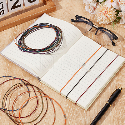 20Pcs 10 Colors Round Nylon Notebook Elastic Bands OCOR-GF0006-52-1