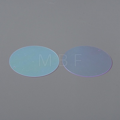 Iridescent PVC Paillette/Sequins Pendants PVC-WH0006-01G-1