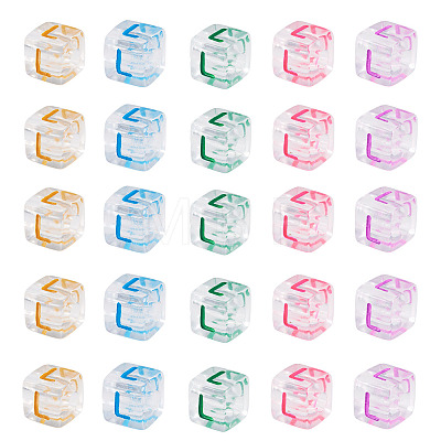 50Pcs Acrylic European Beads MACR-TADJ0001-13L-1