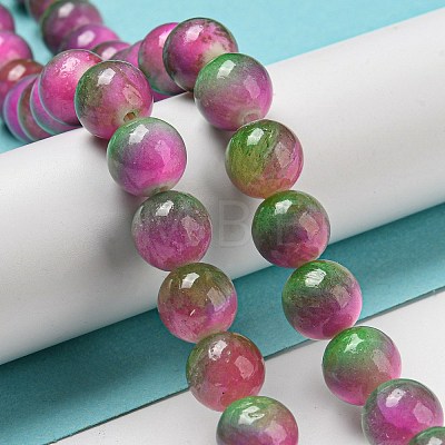 Dyed Natural White Jade Beads Strands G-F764-03C-1