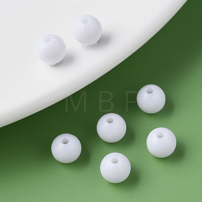 Opaque Acrylic Beads X-MACR-S370-C8mm-01-1