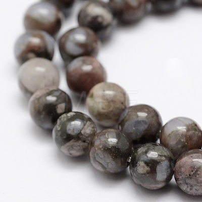 Natural Llanite Beads Strands G-K209-04A-6mm-1
