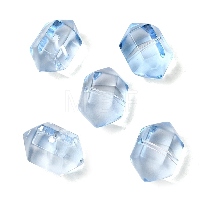 Dyed & Heated Transparent Glass Beads GLAA-F132-01G-1