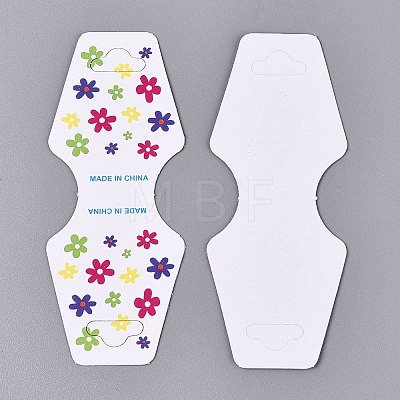 Fold Over Cardboard Paper Jewelry Display Cards for Necklace & Bracelet Storage CDIS-N004-01-1