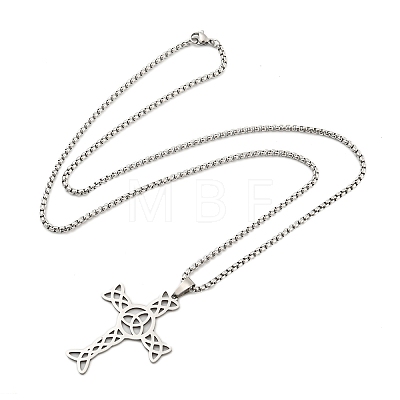 201 Stainless Steel Pendant Necklaces NJEW-H030-05P-1