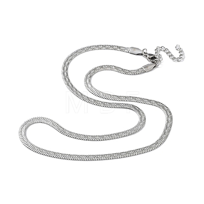 304 Stainless Steel Herringbone Chain Necklaces NJEW-P282-02P-1