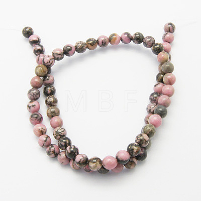 Natural Rhodonite Beads Strands X-G-B364-3-1