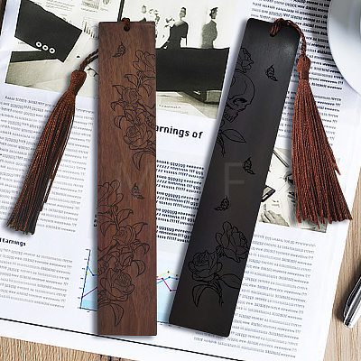 1 set Rosewood & African Blackwood Bookmarks Set AJEW-CP0001-78J-1