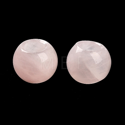 Natural Rose Quartz European Beads G-R488-01G-1