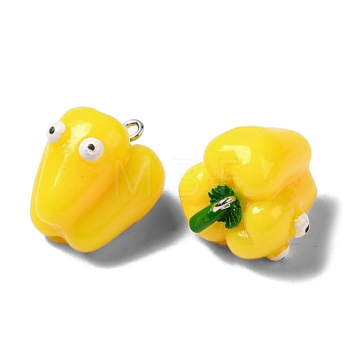 Cartoon Opaque Resin Vegetable Pendants CRES-B018-07B-1