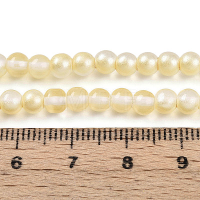 Baking Paint Transparent Glass Beads Strands DGLA-N011-4mm-02-1