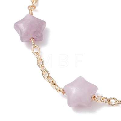 Natural Amethyst Beaded Link Bracelets BJEW-JB12851-02-1