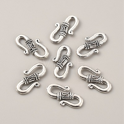 Tibetan Style Alloy S-Hook Clasps FIND-TAC0014-78AS-1